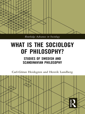 cover image of What is the Sociology of Philosophy?